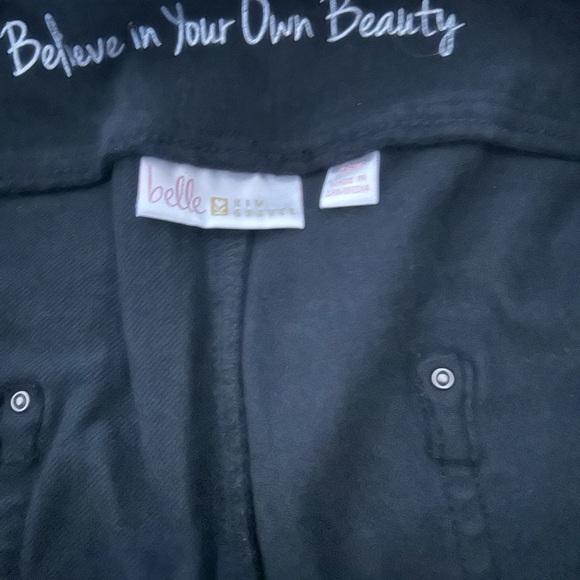 Belle by Kim Gravel Denim - Belle by Kim Gravel Black Straight Leg Jeans